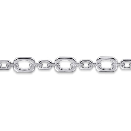 925 Sterling Silver Bujukan Link Chain Bracelet