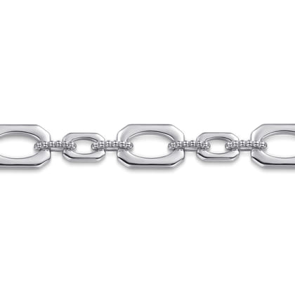 925 Sterling Silver Bujukan Link Chain Bracelet