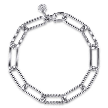 925 Sterling Silver Bujukan Link Chain Bracelet