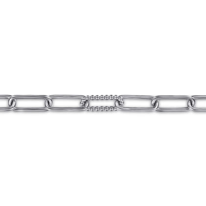 925 Sterling Silver Bujukan Link Chain Bracelet