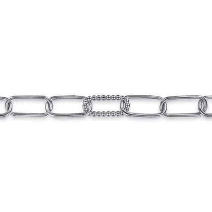 925 Sterling Silver Bujukan Link Chain Bracelet