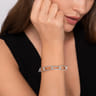 925 Sterling Silver Bujukan Link Chain Bracelet