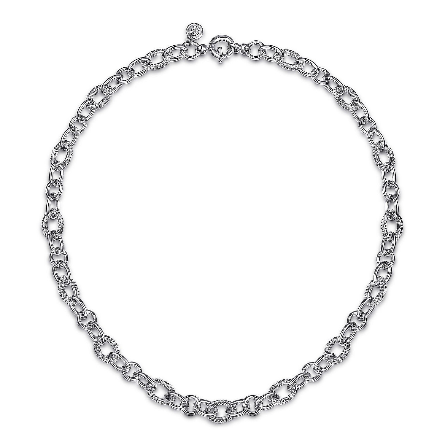 925 Sterling Silver Bujukan Link Chain Necklace