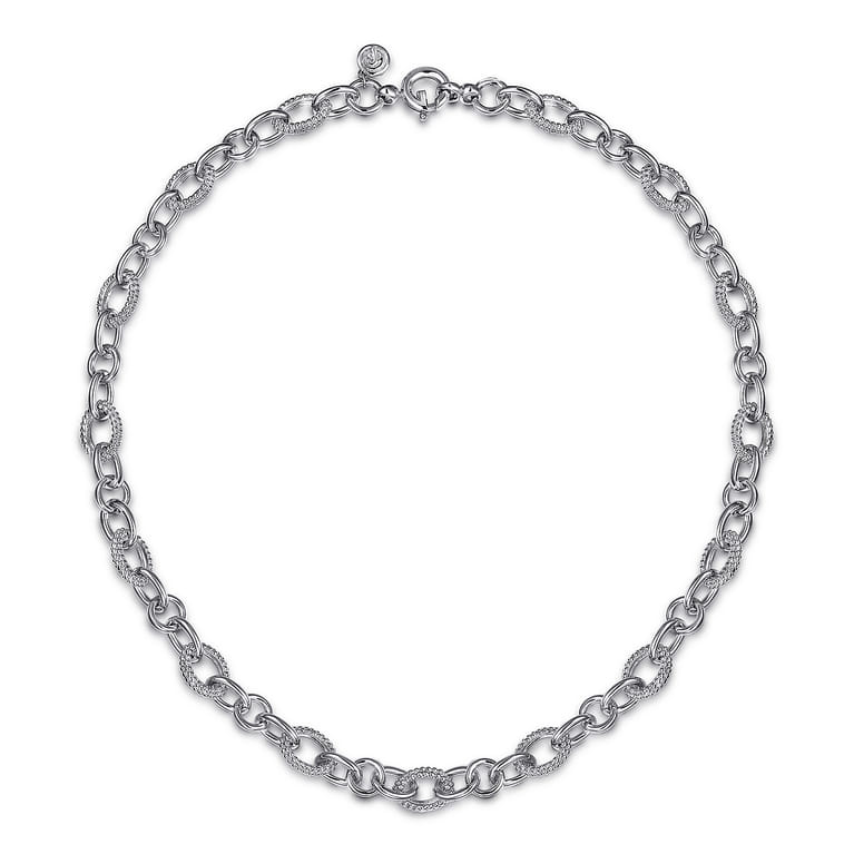 925 Sterling Silver Bujukan Link Chain Necklace - Shot 2
