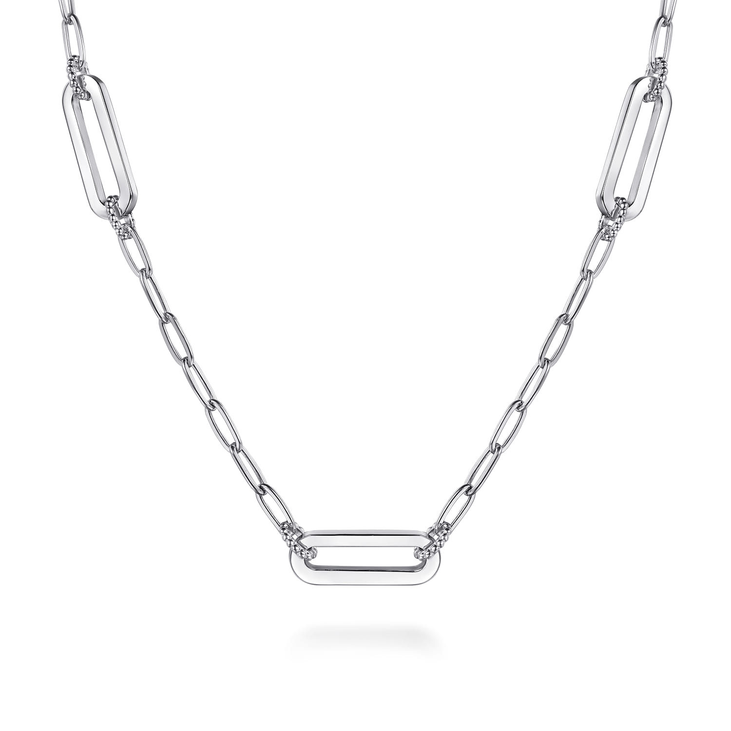 925 Sterling Silver Bujukan Link Chain Necklace - Shot 1