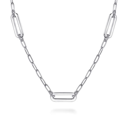 925 Sterling Silver Bujukan Link Chain Necklace