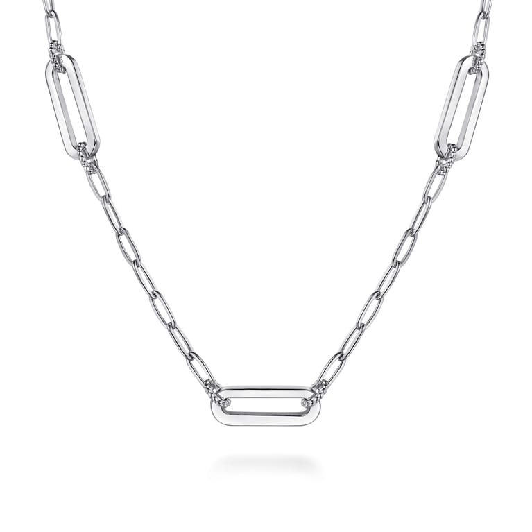 925 Sterling Silver Bujukan Link Chain Necklace - Shot 1