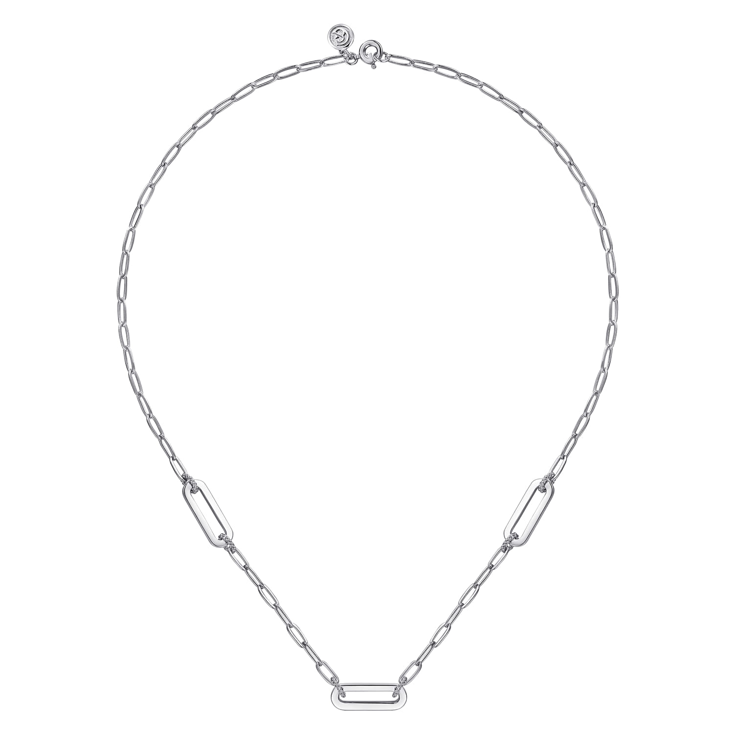 925 Sterling Silver Bujukan Link Chain Necklace - Shot 2