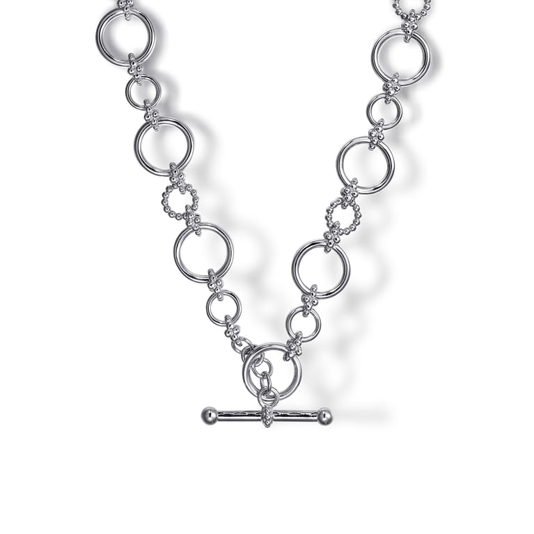 925 Sterling Silver Bujukan Link Necklace - Shot 1