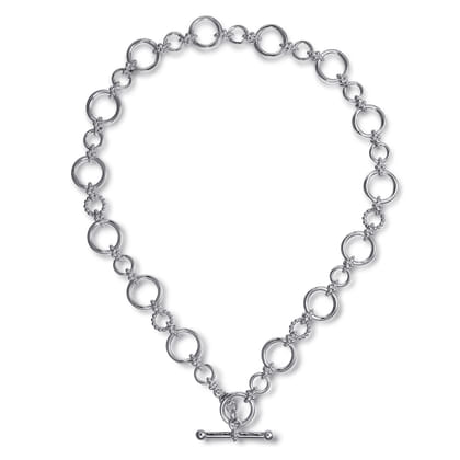 925 Sterling Silver Bujukan Link Necklace