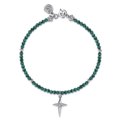 925-Sterling-Silver-Bujukan-Malachite-Bead-and-White-Sapphire-Cross-Charm-Bracelet1