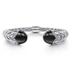 925 Sterling Silver Bujukan Onyx Bangle