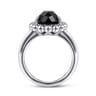 925 Sterling Silver Bujukan Pear Shape Onyx Lady's Ring