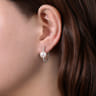 925 Sterling Silver Bujukan Pearl Classic Hoop Earrings