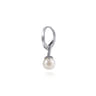 925 Sterling Silver Bujukan Pearl Lever Back Drop Earrings