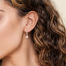 925 Sterling Silver Bujukan Pearl Lever Back Drop Earrings