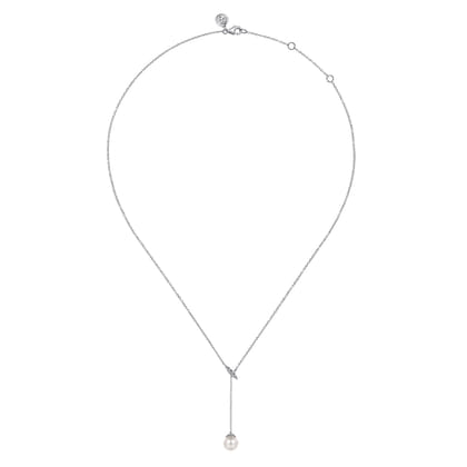 925 Sterling Silver Bujukan Pearl Y Necklace