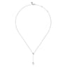 925 Sterling Silver Bujukan Pearl Y Necklace