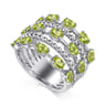 925 Sterling Silver Bujukan Peridot Easy Stackable Ring