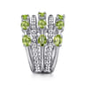 925 Sterling Silver Bujukan Peridot Easy Stackable Ring