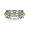 925 Sterling Silver Bujukan Peridot Easy Stackable Ring