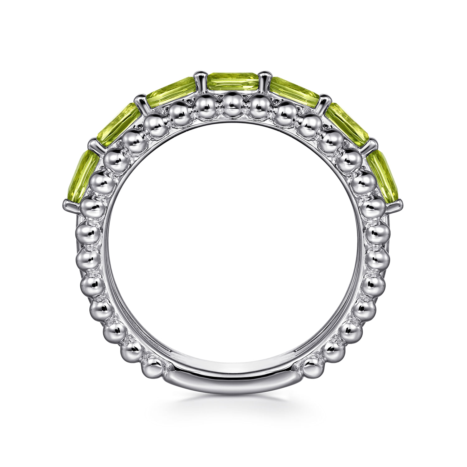 925 Sterling Silver Bujukan Peridot Easy Stackable Ring