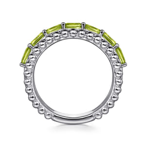 925 Sterling Silver Bujukan Peridot Easy Stackable Ring