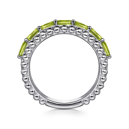 925 Sterling Silver Bujukan Peridot Easy Stackable Ring