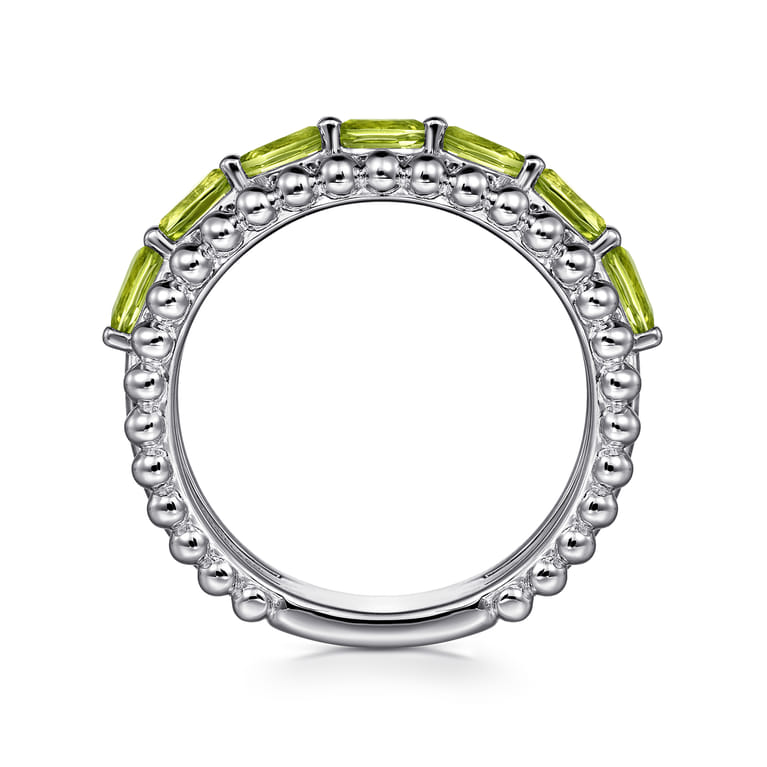 925 Sterling Silver Bujukan Peridot Easy Stackable Ring - Shot 2