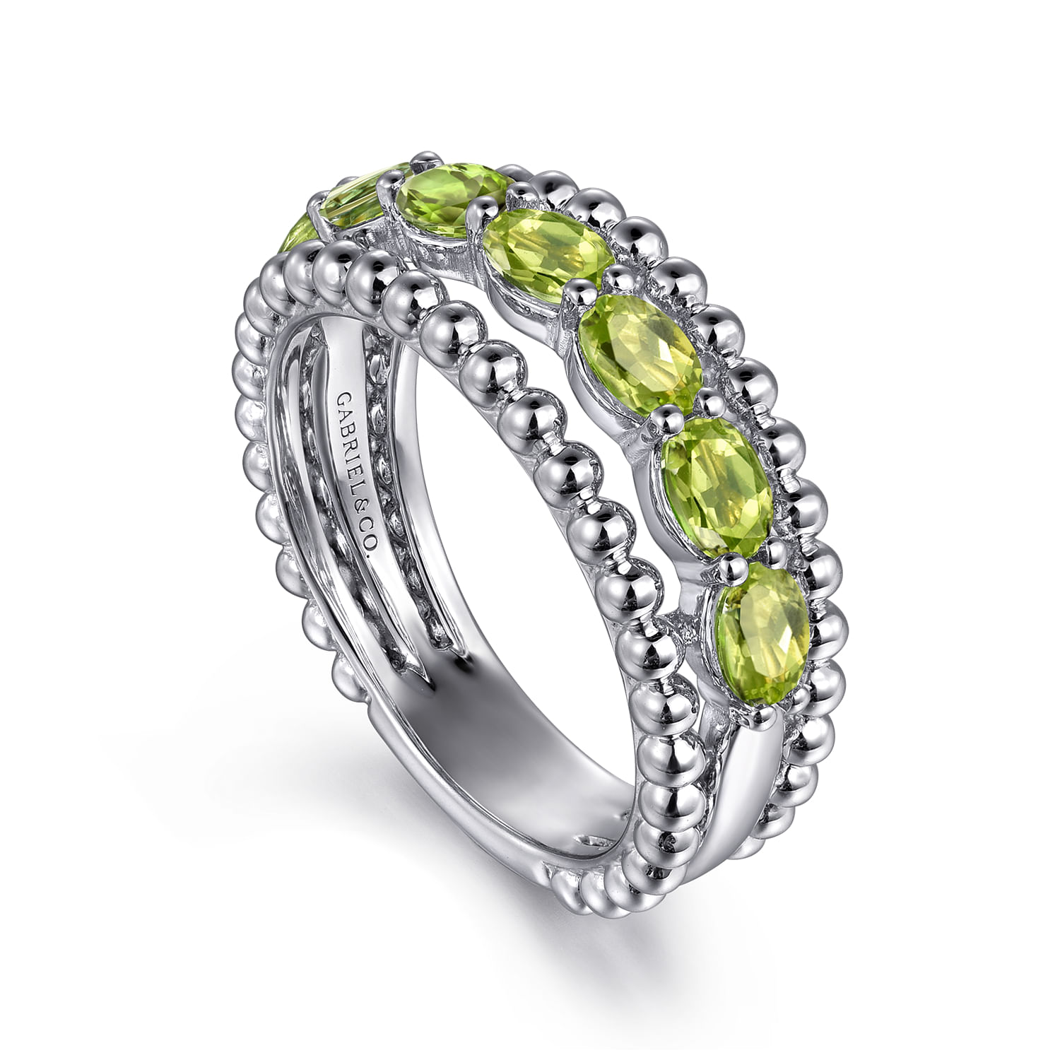 925 Sterling Silver Bujukan Peridot Easy Stackable Ring