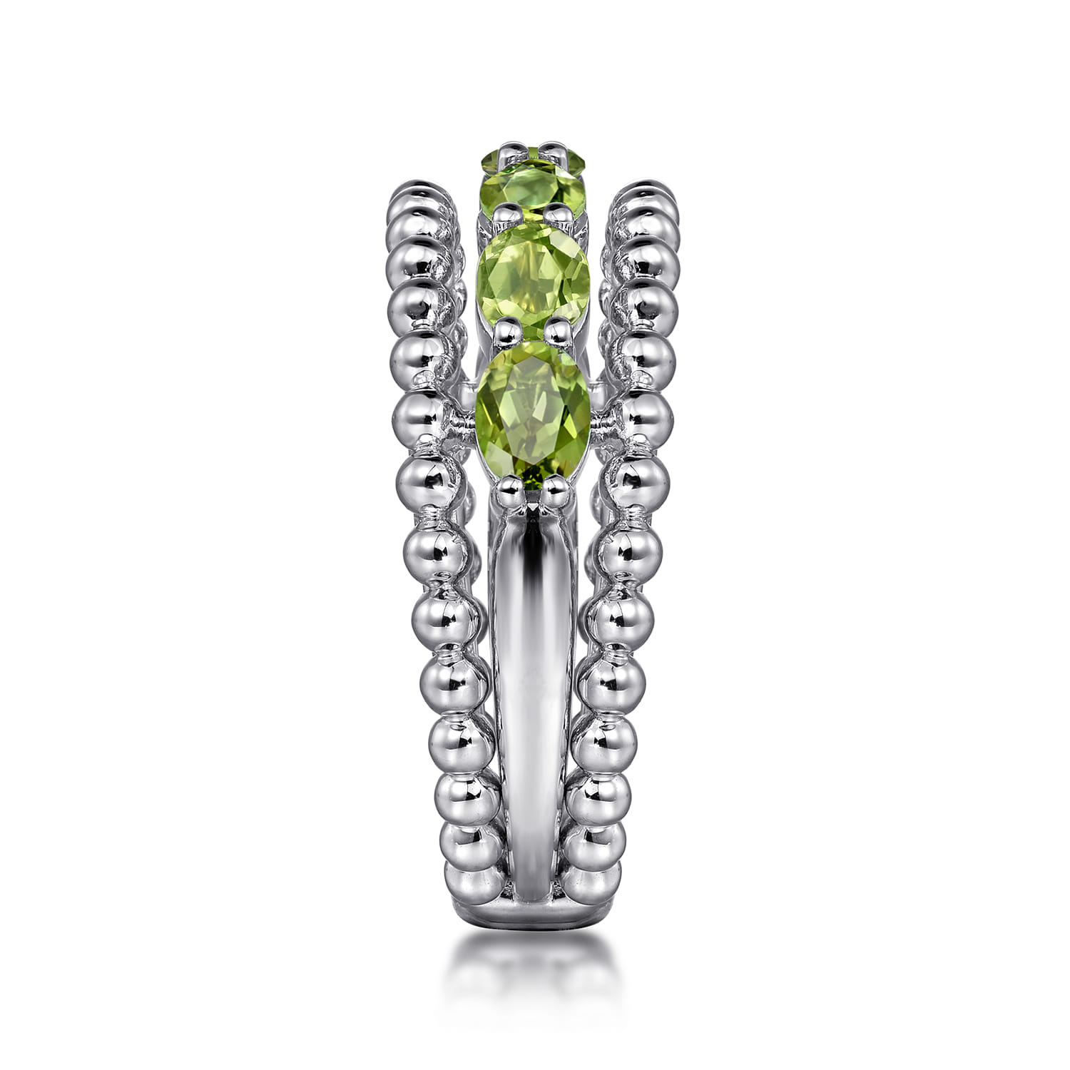 925 Sterling Silver Bujukan Peridot Easy Stackable Ring