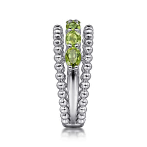 925 Sterling Silver Bujukan Peridot Easy Stackable Ring