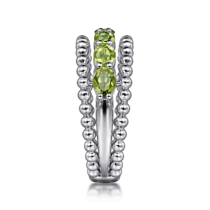 925 Sterling Silver Bujukan Peridot Easy Stackable Ring