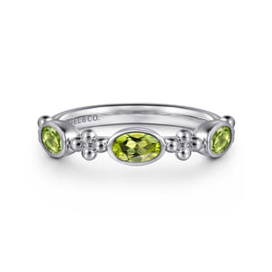 925 Sterling Silver Bujukan Peridot Fashion Ladies Ring