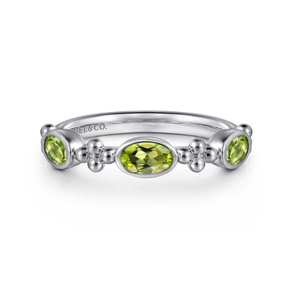 925 Sterling Silver Bujukan Peridot Fashion Ladies Ring