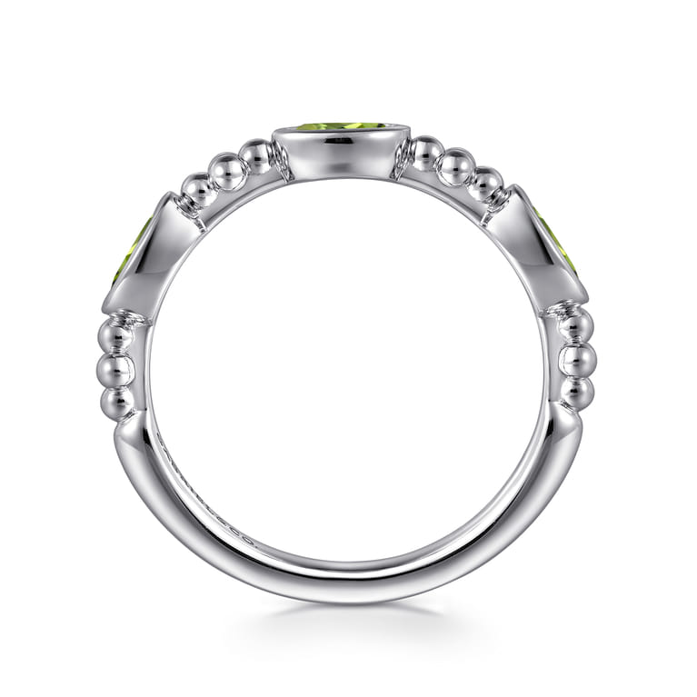 925 Sterling Silver Bujukan Peridot Fashion Ladies Ring - Shot 2