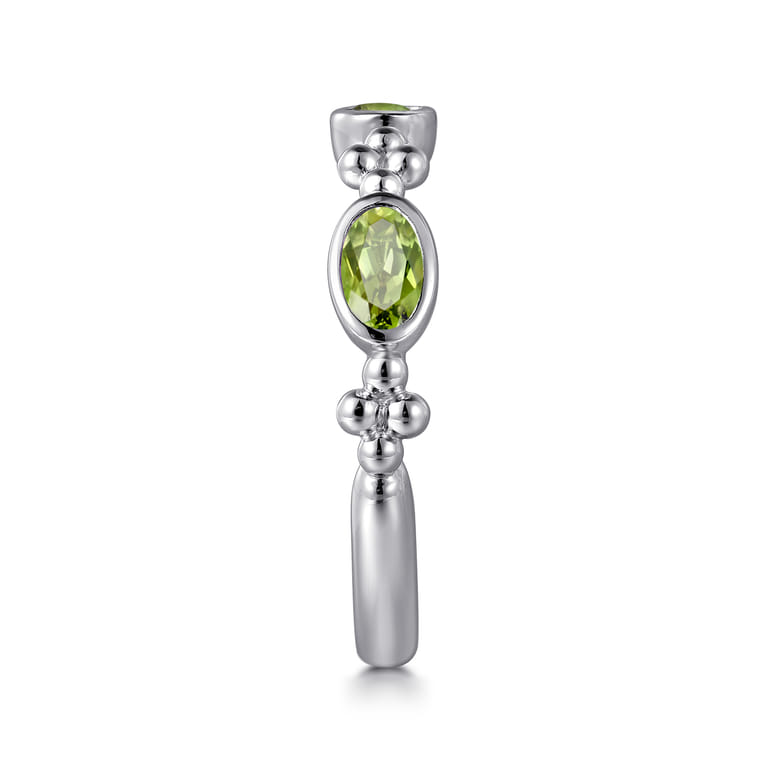 925 Sterling Silver Bujukan Peridot Fashion Ladies Ring - Shot 4