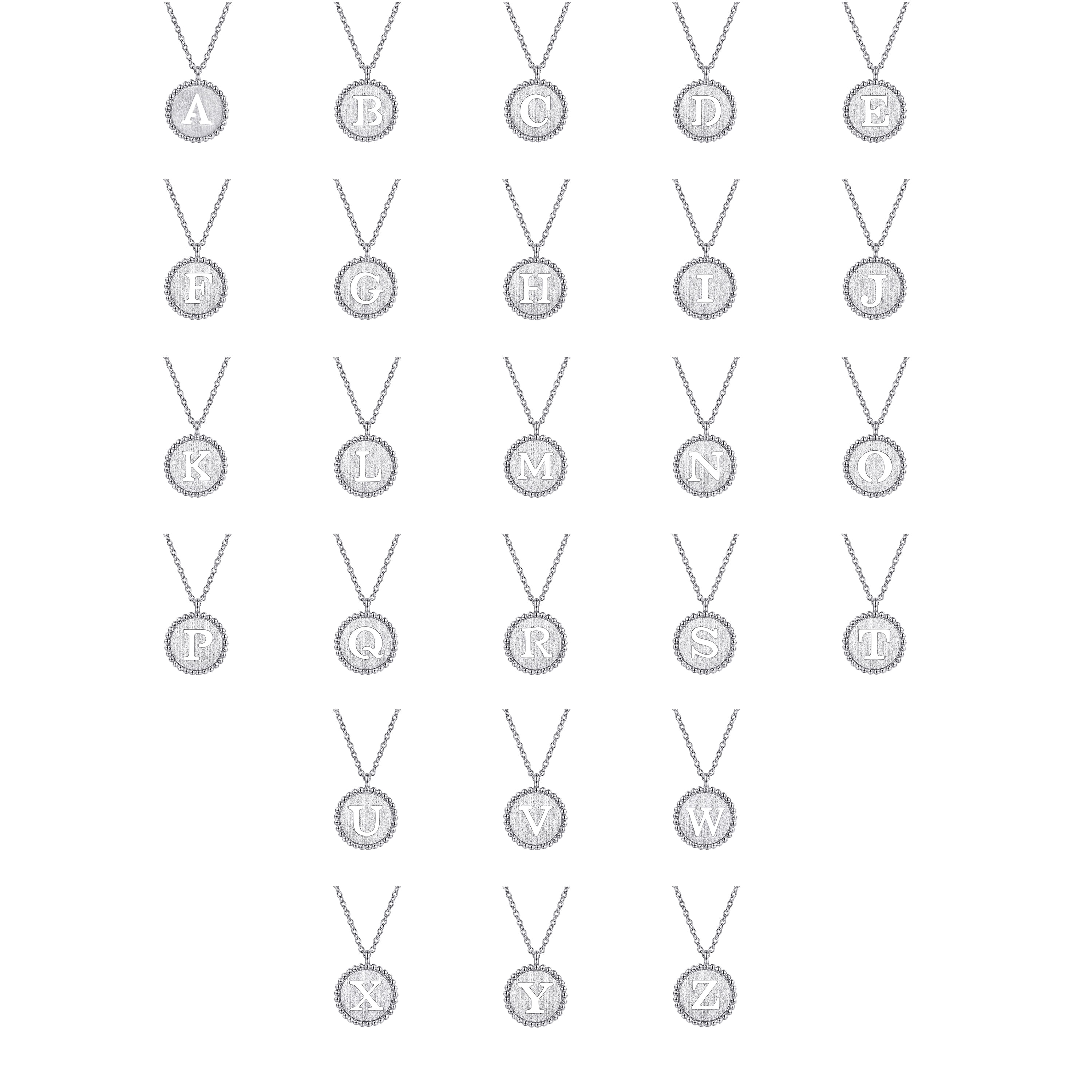 925 Sterling Silver Bujukan Punch out Initial A Medallion Pendant Necklace