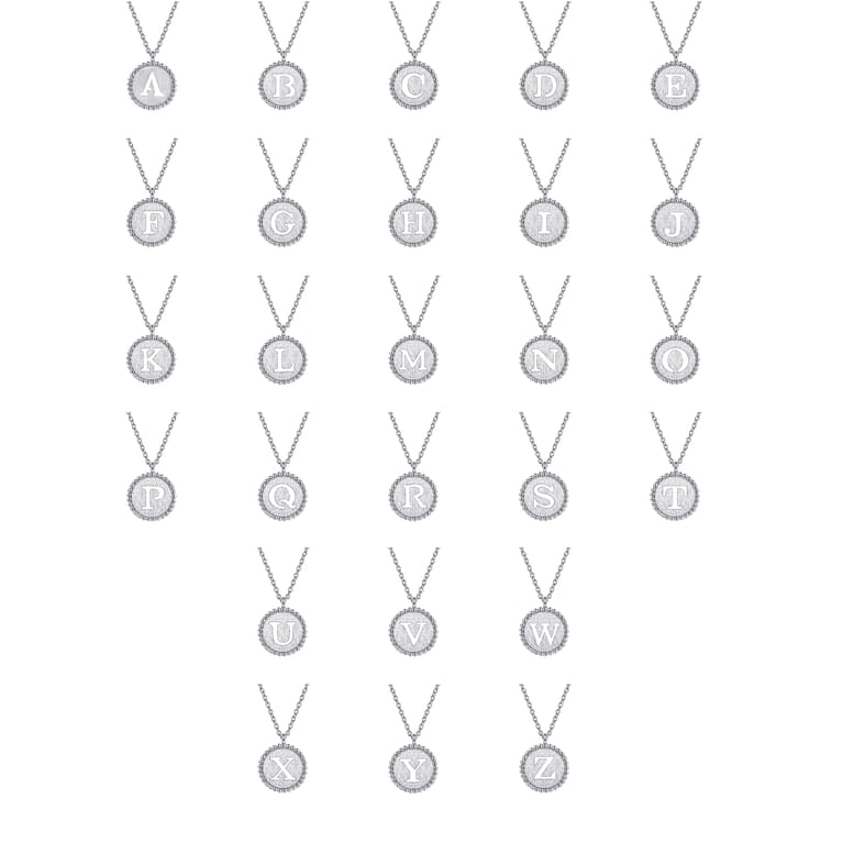 925 Sterling Silver Bujukan Punch out Initial A Medallion Pendant Necklace - Shot 4