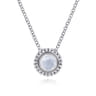 925 Sterling Silver Bujukan Rock Crystal White MOP Pendant Necklace