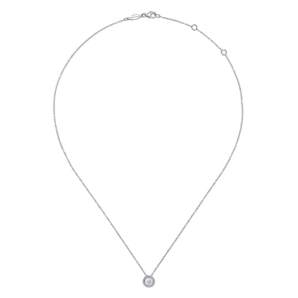 925 Sterling Silver Bujukan Rock Crystal White MOP Pendant Necklace