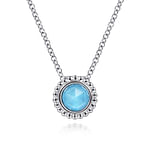 925-Sterling-Silver-Bujukan-Rock-Crystal-and-Turquoise-Pendant-Necklace1