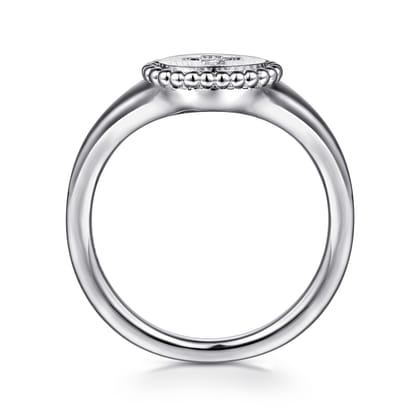 925 Sterling Silver Bujukan Signet Ring with Diamond Cross