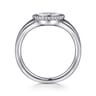 925 Sterling Silver Bujukan Signet Ring with Diamond Cross - 0.03 ct