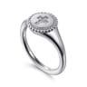 925 Sterling Silver Bujukan Signet Ring with Diamond Cross - 0.03 ct