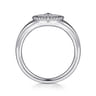 925 Sterling Silver Bujukan Signet Ring with Diamond and Sapphire Evil Eye - 0.05 ct