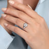 925 Sterling Silver Bujukan Signet Ring with Diamond and Sapphire Evil Eye - 0.05 ct
