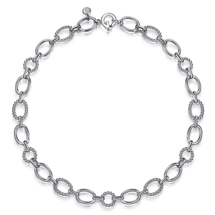 925 Sterling Silver Bujukan Station Link Chain Necklace