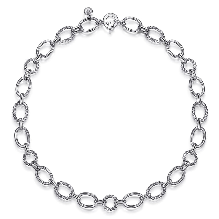 925 Sterling Silver Bujukan Station Link Chain Necklace - Shot 2