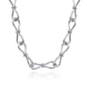 925 Sterling Silver Bujukan Stirrup Link Chain Necklace